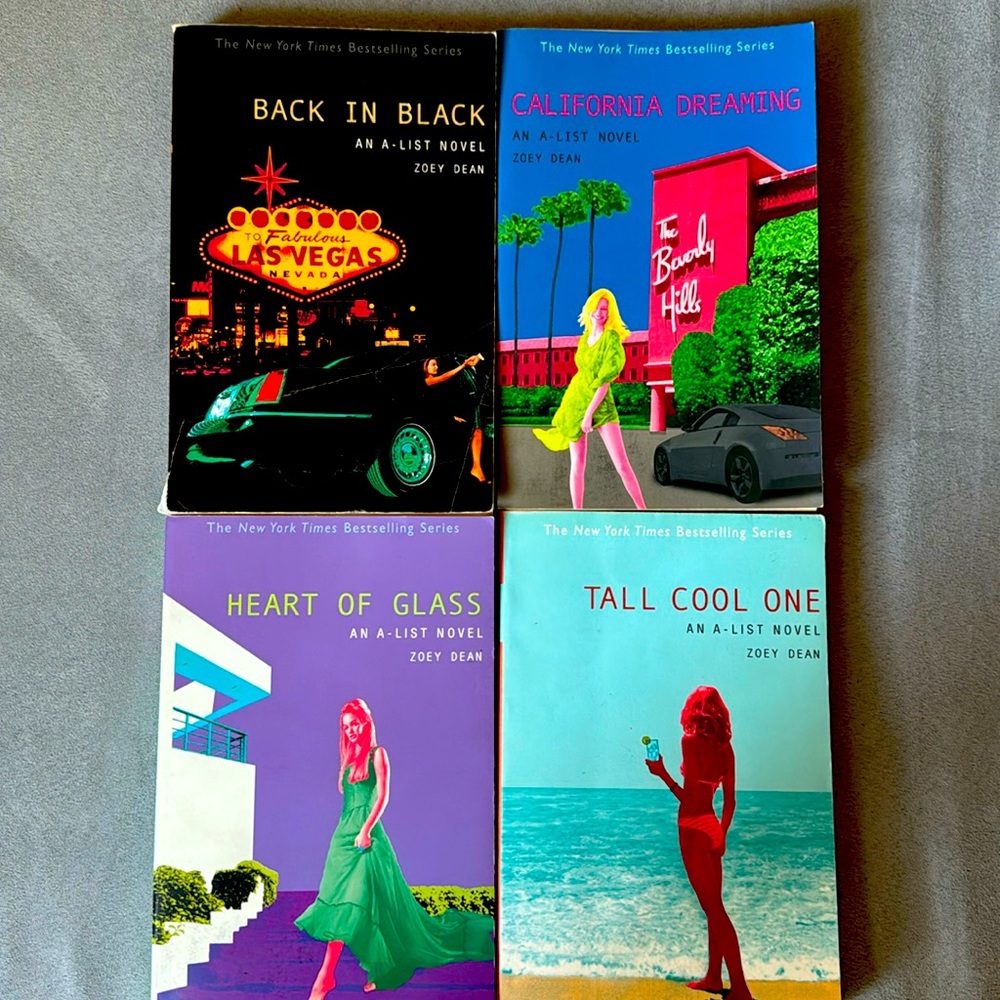 Zoey Dean A List Books.  Includes 4 books shown.